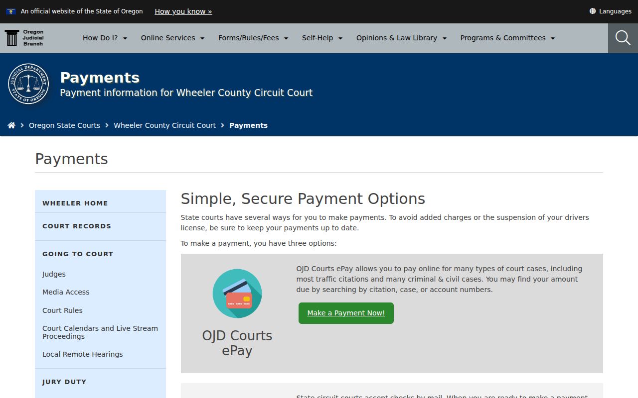 Mitchell criminal records Wheeler court citation payment channel