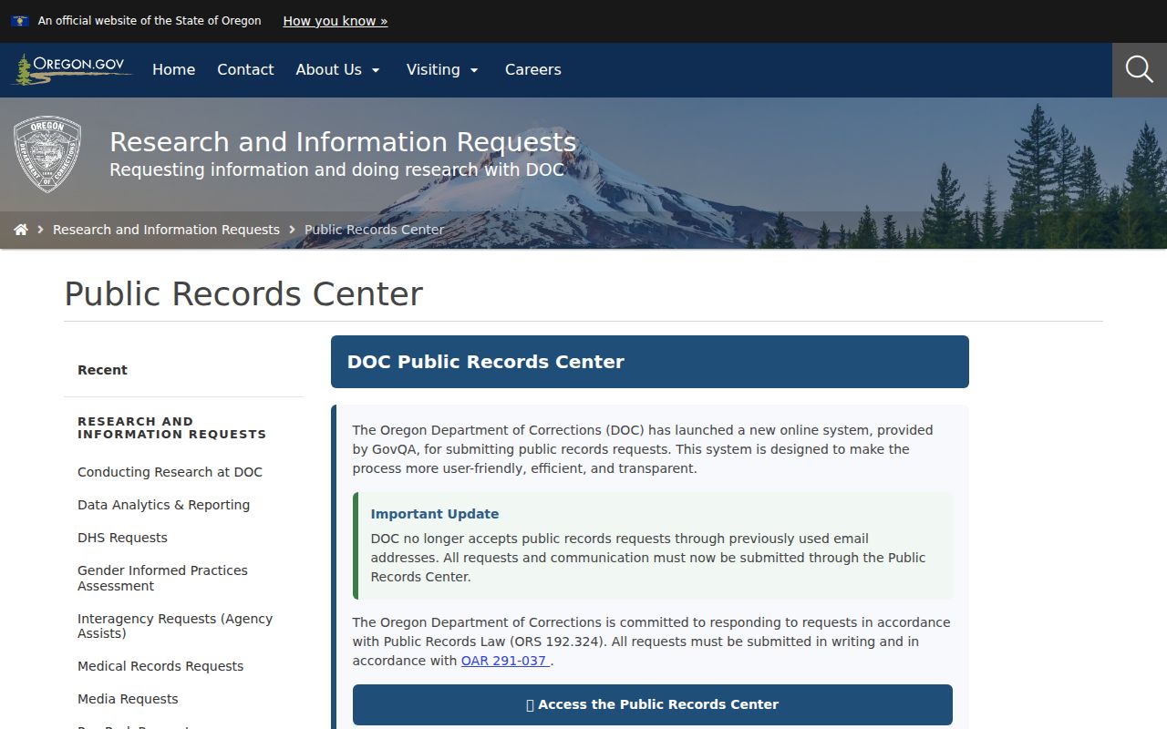 Wheeler County arrest records Oregon corrections public records channel