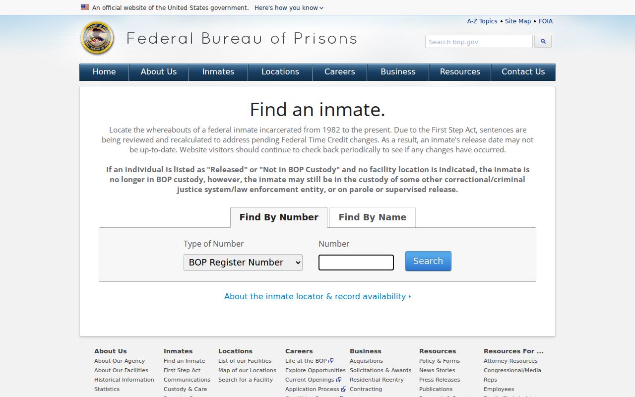 Wheeler County arrest lookup federal inmate locator source