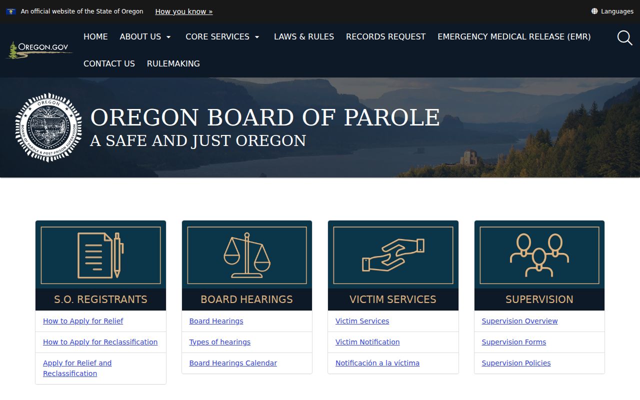 Wheeler County criminal history and Oregon parole authority