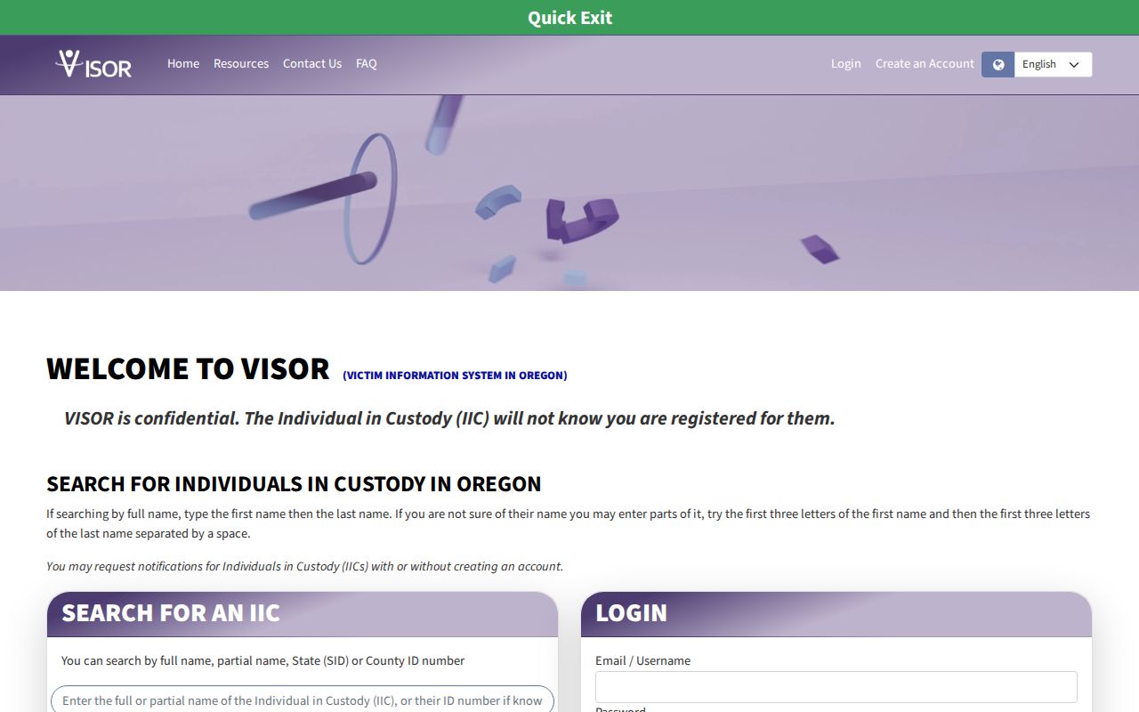 Wheeler County criminal records in VISOR Oregon offender search