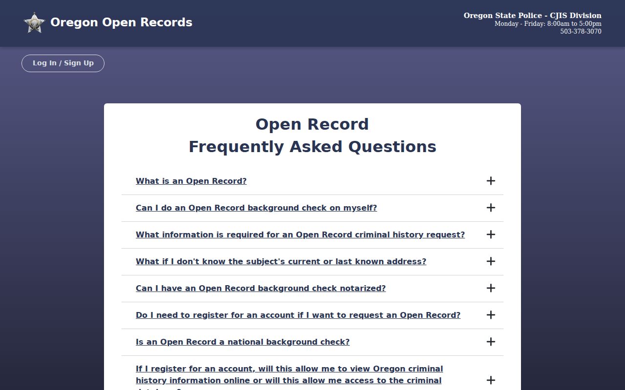 Wheeler County criminal records and OSP Open Records FAQ
